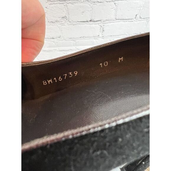 STUART WEITZMAN black suede leather bow high heel pump classic shoes size 10 - Picture 10 of 12